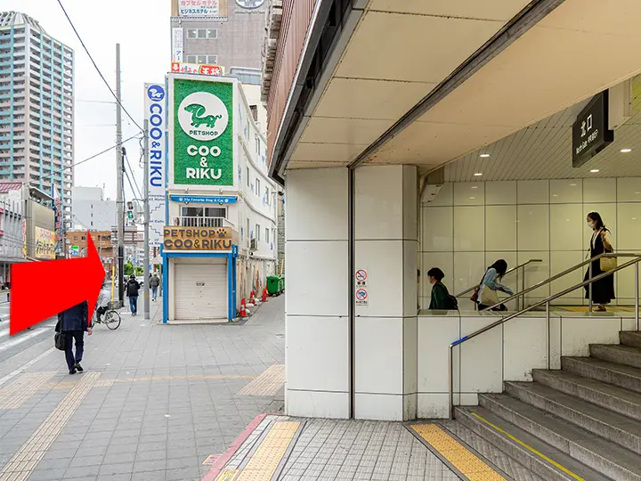 JR天王寺駅からの道順-2