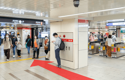 近鉄・阪神線 大阪難波駅からの道順02