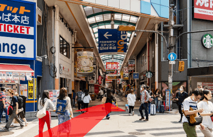 近鉄・阪神線 大阪難波駅からの道順09